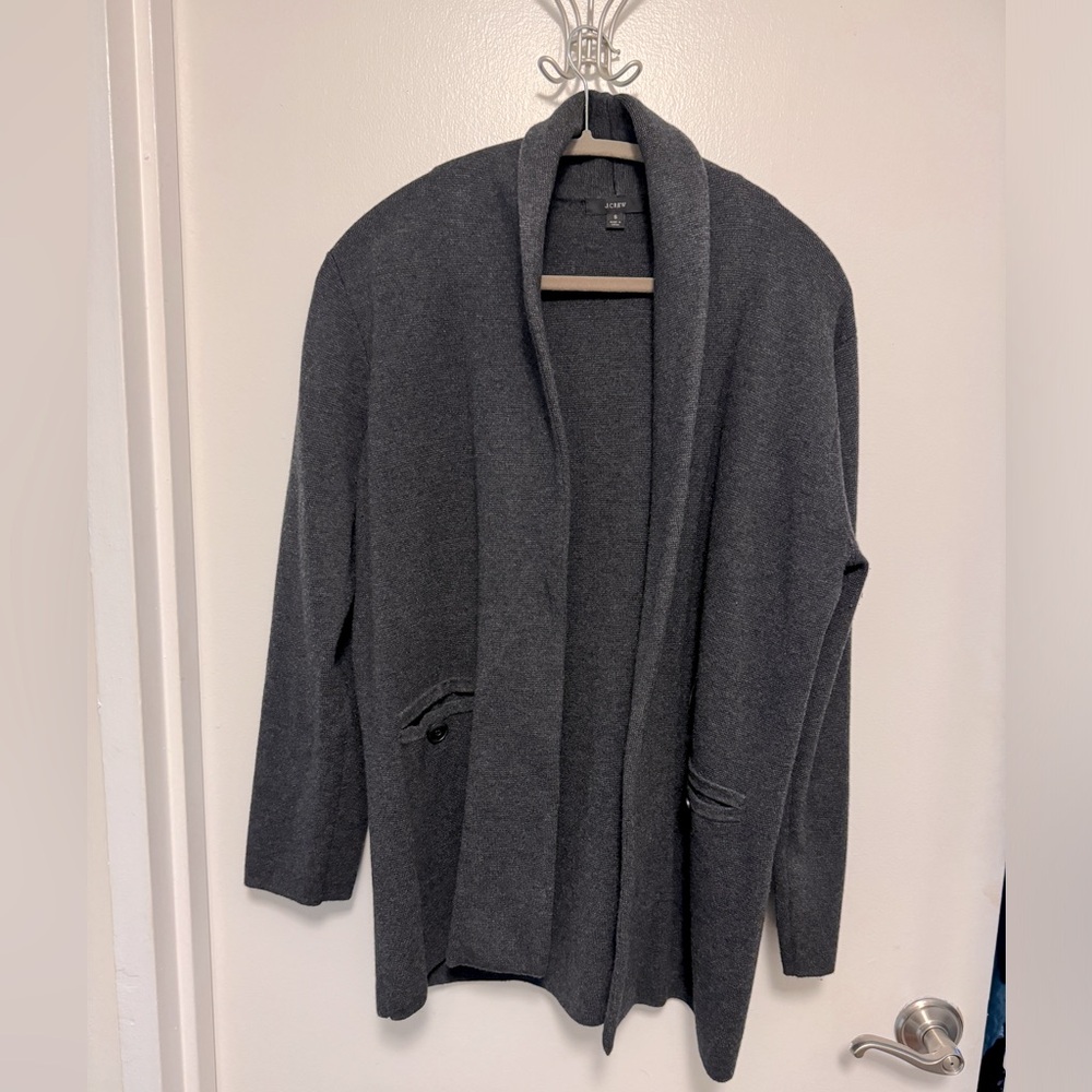 Jcrew grey sweater blazer